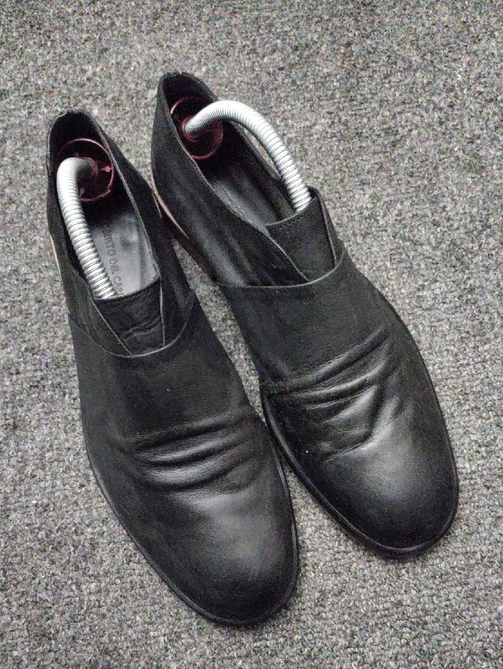 Roberto Del Carlo Black Leather Slip-On Loafers